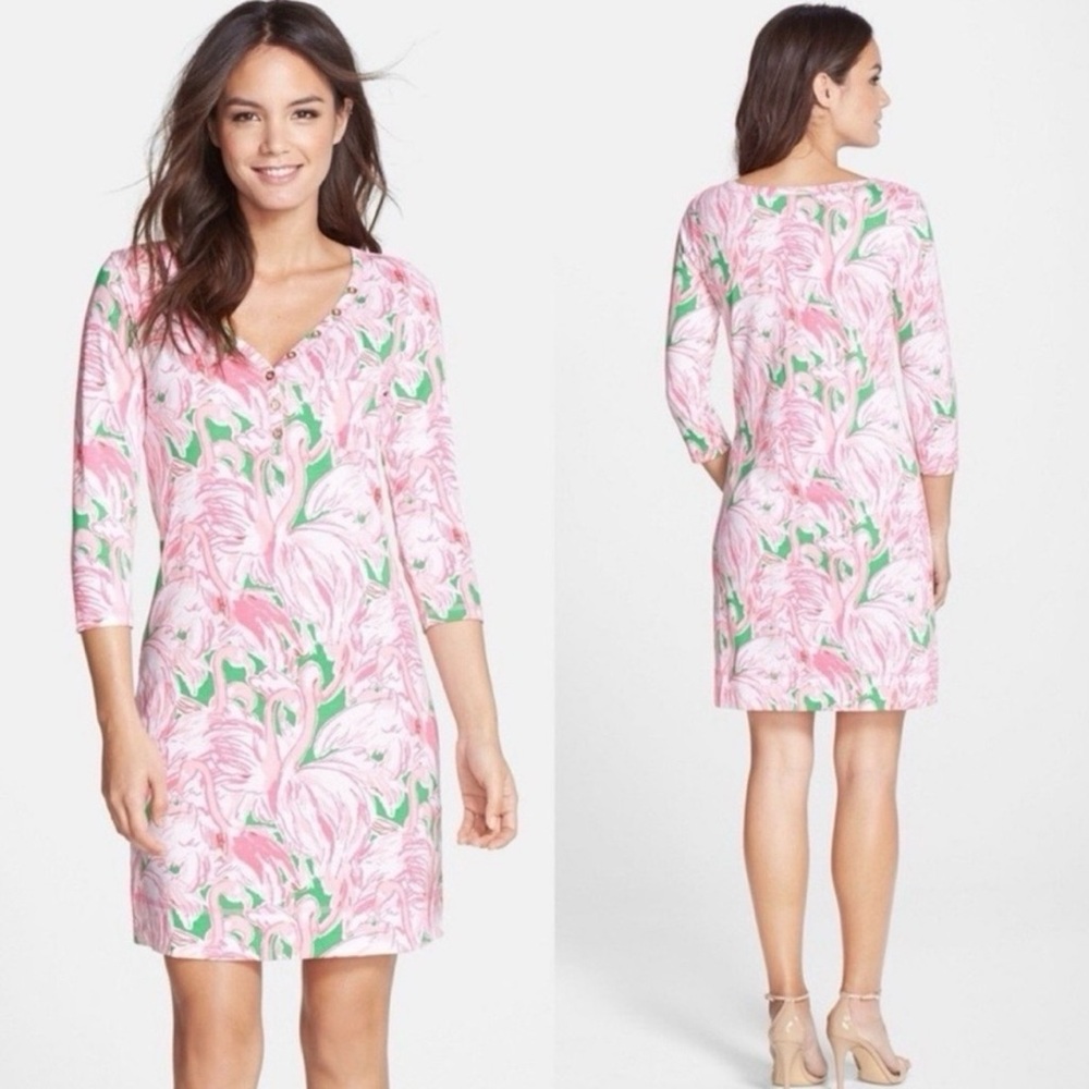 Lilly Pulitzer Pink and Green Tropical Coverup